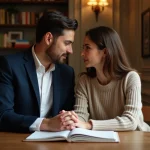Couple en dîner intime dans un appartement parisien